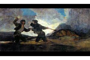  Goya : « Deux hommes qui luttent», circa 1819.