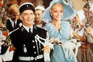 Louis de Funès et Claude Gensac dans "Le gendarme se marie" en 1968. 