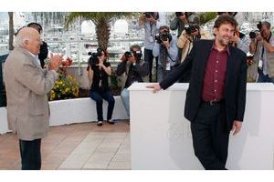 Michel Piccoli et Nanni Moretti, à droite, lors du Festival de Cannes 2011.