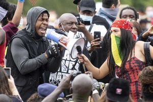 John Boyega, le 3 juin lors d'une manifestation à Londres. 