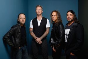 De g. à dr. : Lars Ulrich, James Hetfield, Kirk Hammett, Robert Trujillo