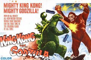 L'affiche du mythique "King Kong contre Godzilla"