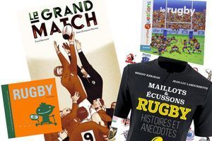«Rugby», «Le Grand match», «Le Rugby» et «Rugby, maillots et écussons», notre sélection jeunesse de la semaine.