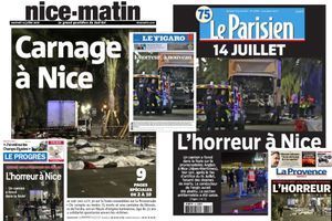 Attentat à Nice: L'"horreur" en Une de la presse française