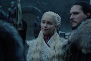Daenerys Targaryen lors de sa rencontre avec Sansa Stark dans des images inédites de la saison 8. 