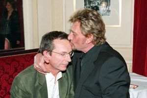 Johnny Hallyday et Patrice Leconte ensemble en 2003.