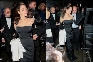 Angelina Jolie sexy pour dîner au restaurant avec ses enfants
