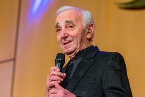 Charles Aznavour en concert à l'Office des Nations Unies à Genève. Le 13 mars 2018 