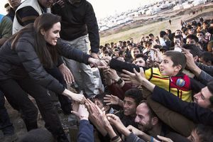 Angelina Jolie à Dahuk, en Irak, le 25 janvier 