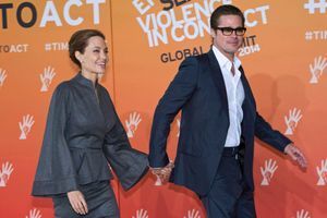 Brad Pitt et Angelina Jolie à Londres, le 13 juin 2014