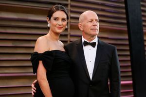 Bruce Willis et sa femme alors qu'elle était enceinte, en mars dernier.