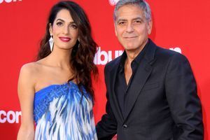 Amal et George Clooney, en octobre 2017. 
