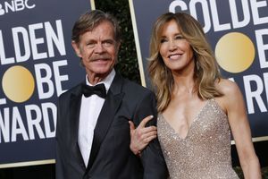 Felicity Huffman et son mari William H. Macy aux Golden Globes en janvier 2019