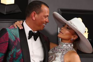 Jennifer Lopez et Alex Rodriguez aux Grammy Awards en février 2019. 
