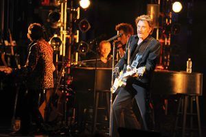 Johnny Hallyday en concert au Beacon Theatre à New York en mai 2014