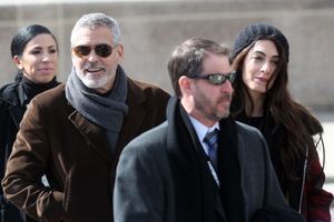 Amal et George Clooney en mars 2018.