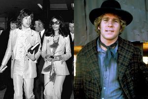 Mick Jagger des Rolling Stones et sa femme, Bianca, en vacances aux Bahamas en 1970 (à g.), Ryan O'Neal en 1971 pour le film "Deux hommes dans l'Ouest" (à d.)