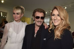 Céline Dion et Johnny Hallyday au défilé Dior à Paris