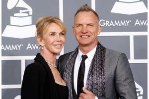 Sting et son épouse Trudie Styler lors des Grammy Awards 2013.