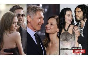Angelina Jolie et Brad Pitt, Calista Flockhart et Harrison Ford, Katy Perry et Russell Brand