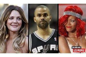  Drew Barrymore, Tony Parker et Rihanna.