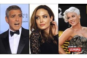  George Clooney, Angelina Jolie et Pink.