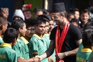 David Beckham. Sa rencontre avec les enfants du Népal