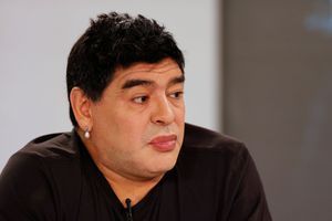 Diego Maradona sur le plateau de son émission "De Zurda" le 1er mars dernier