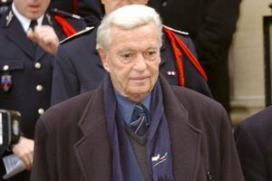 Guy Lux aux obsèques d’Henri Verneuil, le 17 janvier 2002 