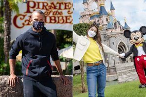Tony Parker et Iris Mittenaere en virée masquée à Disneyland Paris