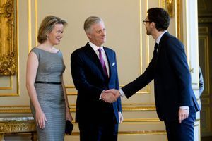 La reine Mathilde et le roi des Belges Philippe à Bruxelles, le 22 novembre 2018