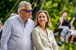 La princesse Claire et le prince Laurent de Belgique le 21 juillet 2017