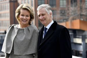 Le roi des Belges Philippe avec sa femme la reine Mathilde à New York le 12 février 2020 