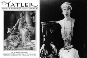 La reine des Belges Elisabeth, en couverture de "The Tatler" dans les années 1930. A droite, vers 1925