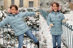 Marie a photographié Athena dans la neige parisienne pour ses 9 ans