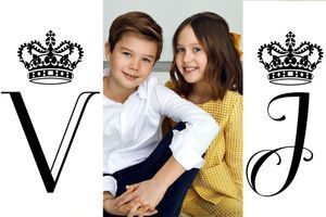 Le prince Vincent et la princesse Josephine de Danemark ont eu chacun leur propre monogramme royal pour leurs 10 ans, le 8 janvier 2021