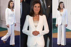 La reine Letizia d'Espagne à Madrid, le 16 mai 2019