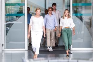 L'infante Cristina d'Espagne avec trois de ses quatre enfants à Madrid, le 26 août 2019