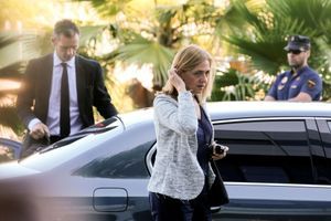 L'infante Cristina d'Espagne et son mari Inaki Urdangarin à leur arrivée pour le dernier jour du procès de l'affaire Noos à Palma de Majorque, le 22 juin 2016