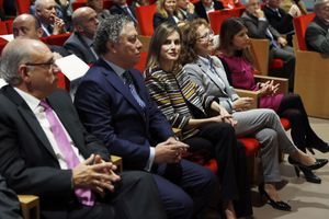 La reine Letizia d'Espagne à Madrid, le 26 octobre 2016
