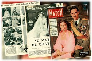 Jean de Luxembourg et son épouse la princesse Joséphine-Charlotte de Belgique en couverture du Paris Match n°214, 18 avril 1953.