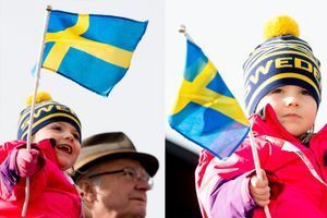 Estelle fervente supportrice des skieurs suédois