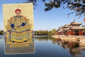 Portrait de l'empereur de Chine Kangxi (Musée du Palais à Pékin). Les Trois pavillons du Palais d’été de la dynastie Qing à Chengde en 2015