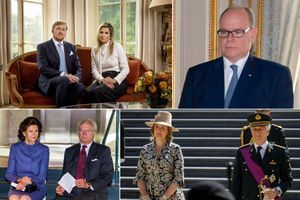 Le roi Willem-Alexander et la reine Maxima des Pays-Bas, le prince Albert II de Monaco, la reine Silvia et le roi Carl XVI Gustaf de Suède, la reine Mathilde et le roi des Belges Philippe 