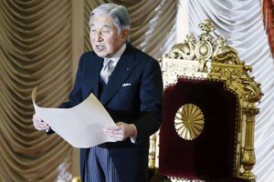 L’empereur Akihito du Japon lors de l’ouverture du Parlement, le 4 janvier 2016 