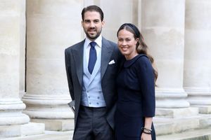 Le prince Philippos de Grèce et Nina Flohr, le 19 octobre 2019