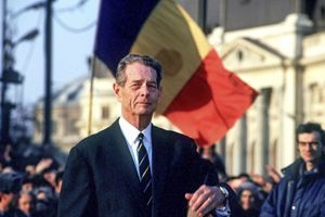L’ex-roi Michel Ier de Roumanie, de retour dans son pays en mars 1997 