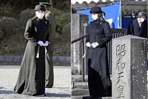 La princesse Mako du Japon au cimetière impérial Musashi à Hachioji, le 7 janvier 2021
