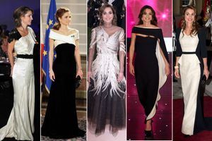 Quand la reine Rania opte pour une robe du soir black & white