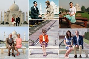 Quand les "Royals" prenaient la pose au Taj Mahal